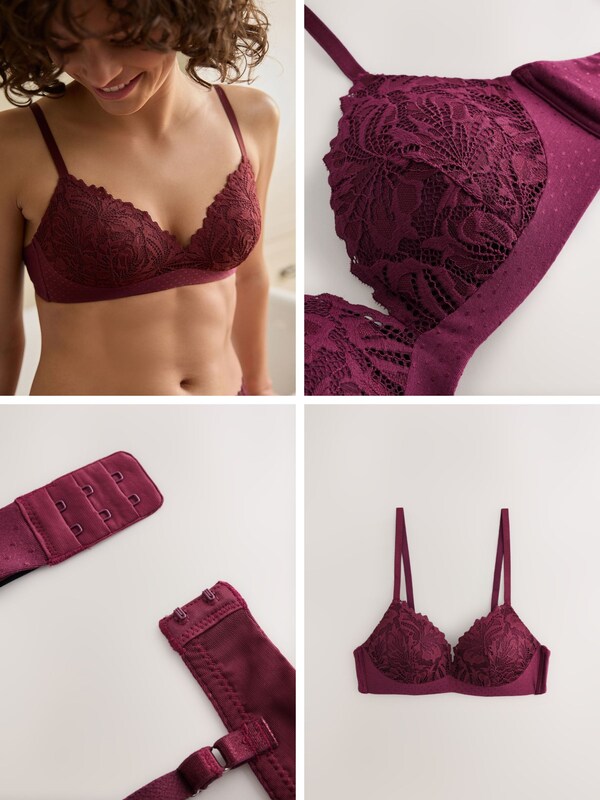 Seraphine Red Pad Non Wire Lace Ultimate Comfort Bra