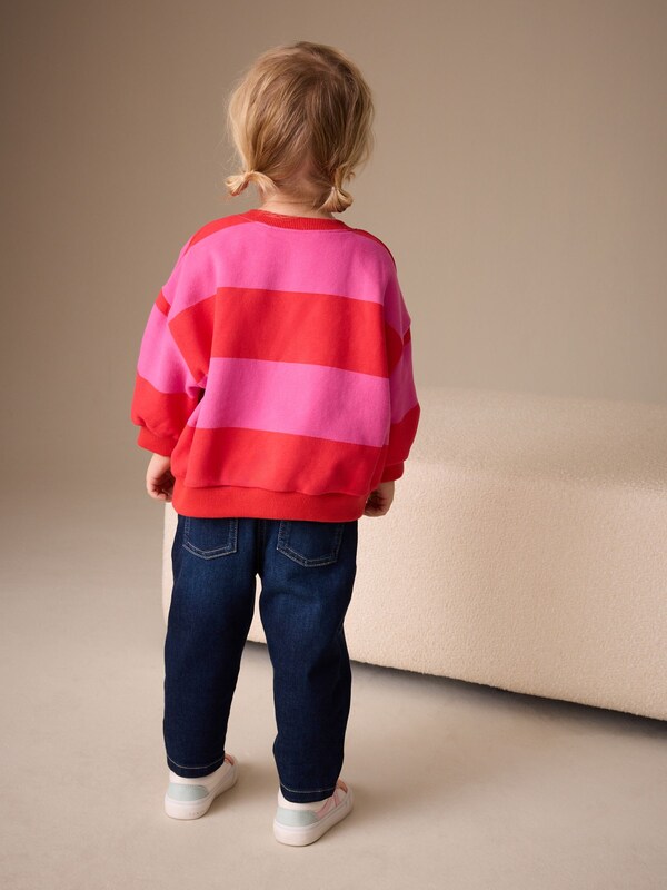 Seraphine Red/Pink Stripe Crew Neck Sweatshirt (3mths-7yrs)