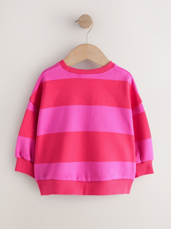 Seraphine Red/Pink Stripe Crew Neck Sweatshirt (3mths-7yrs)