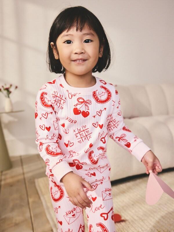 Seraphine Red/Pink Valentines Snuggle Pyjamas (9mths-12yrs)