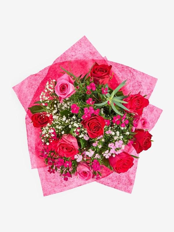 Seraphine Red Valentine's Hamish Fresh Flower Bouquet In Hatbox