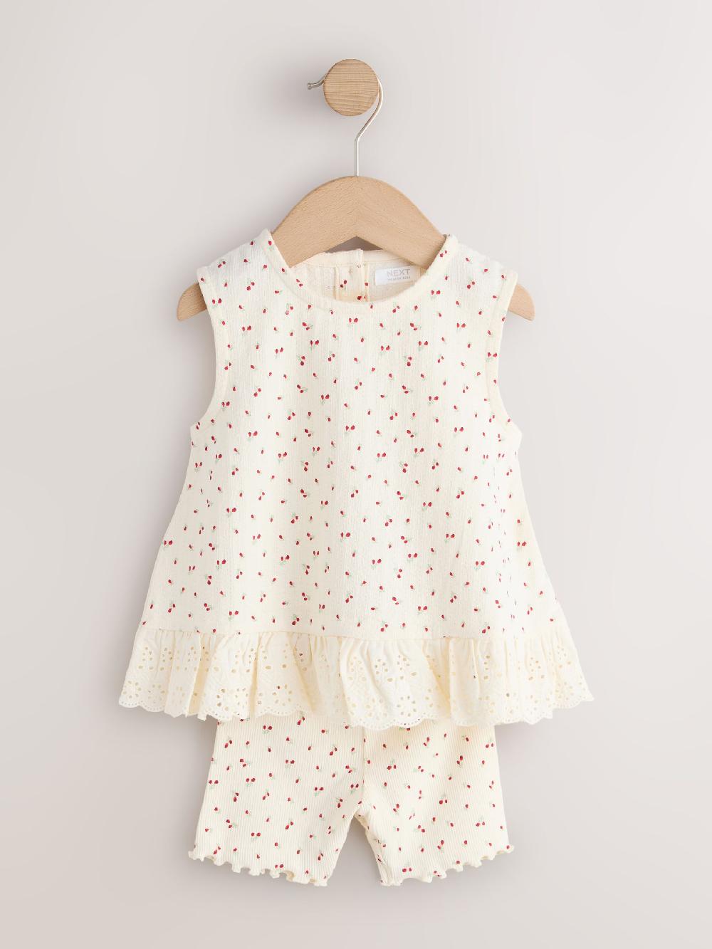 seraphine Red & White Vest and Shorts Set 2 Pack (3mths-7yrs)