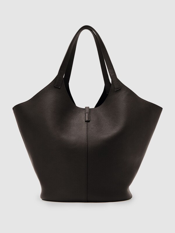 Seraphine Reiss Chocolate Lyra Leather And Suede Tote Bag