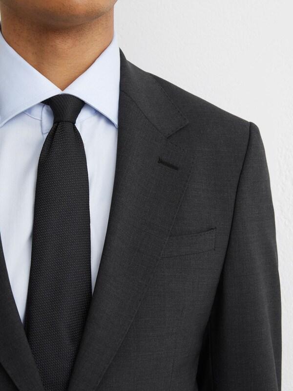 Seraphine Reiss Grey Promise Wool-Blend Single-Breasted Suit Blazer Tailored-Fit