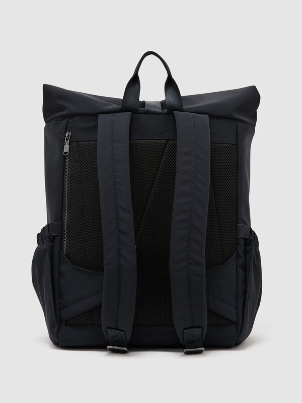 Seraphine Reiss Navy Pascal Technical Roll-Top Backpack