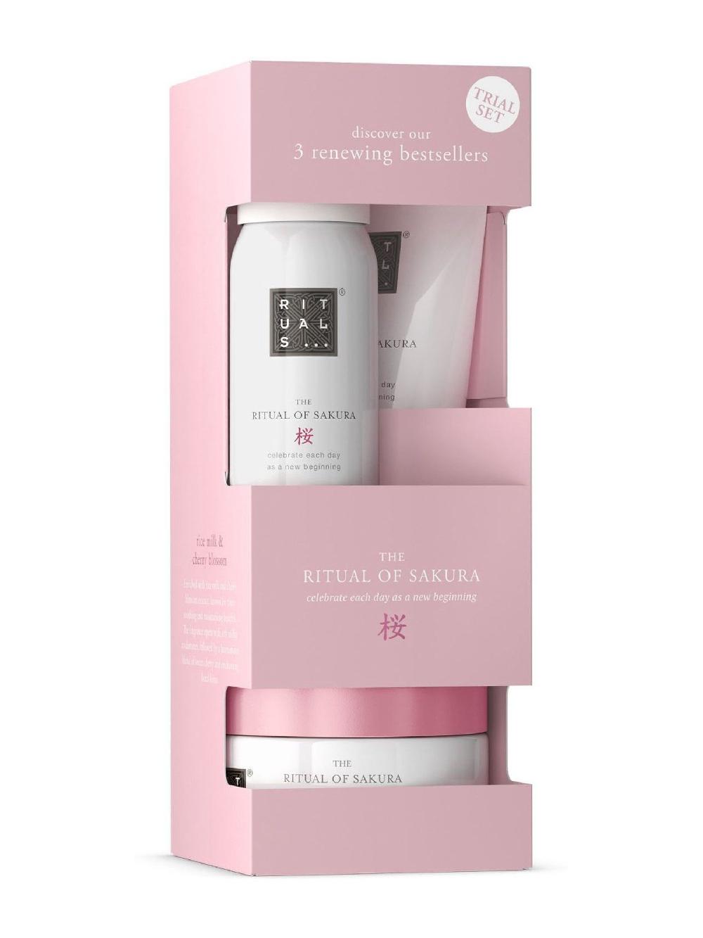 seraphine Rituals Pink Sakura Cherry Blossom Rice Milk Trial Gift Set (Worth Over £27)