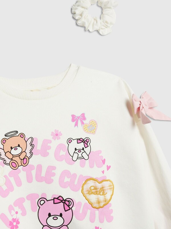 Seraphine River Island Cream Little Cutie Sweat Shirt & Leggings 3 Piece Set