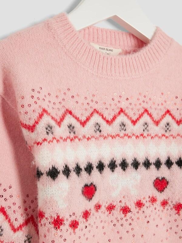Seraphine River Island Pink Fairisle Jumper & Trousers Set