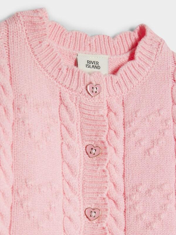 Seraphine River Island Pink Peplum Knitted Bow Cardigan And Legging Set