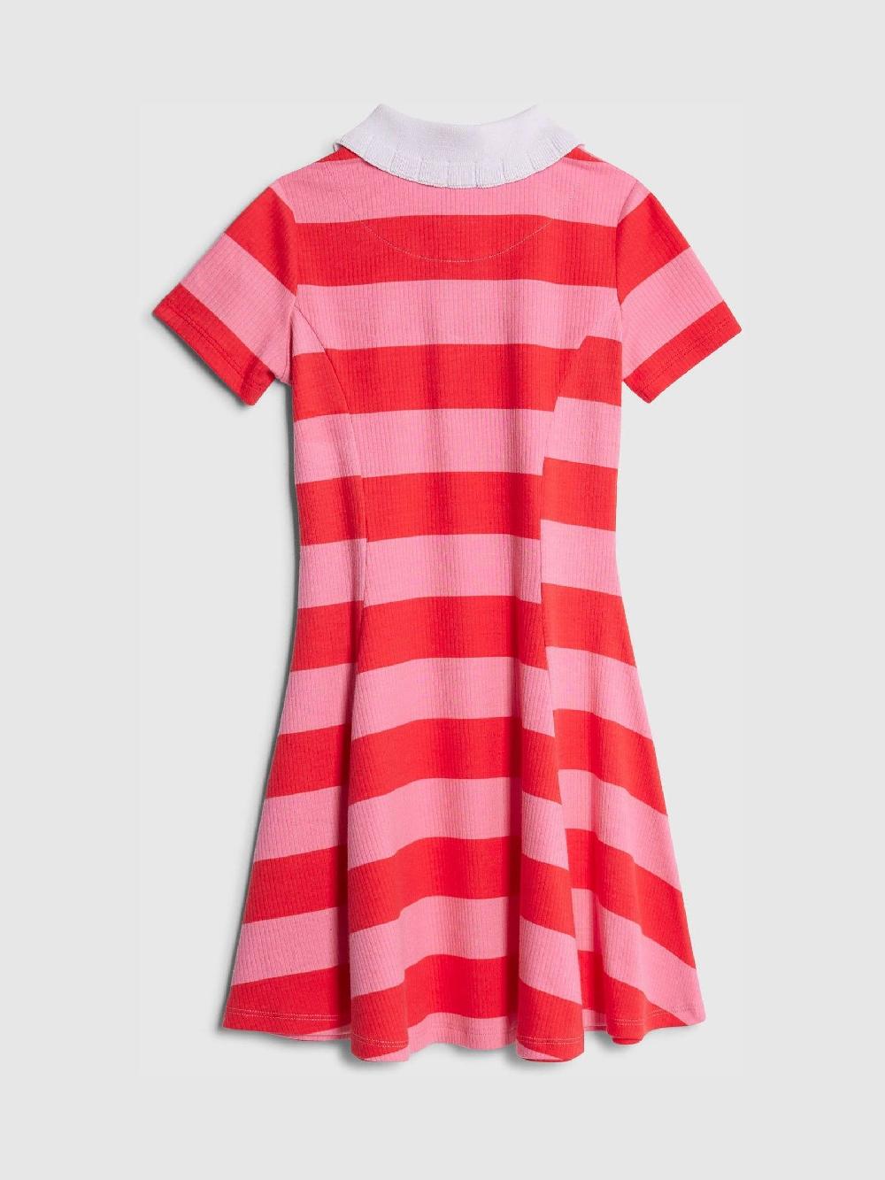 seraphine River Island Pink Rugby Stripe Polo Dress