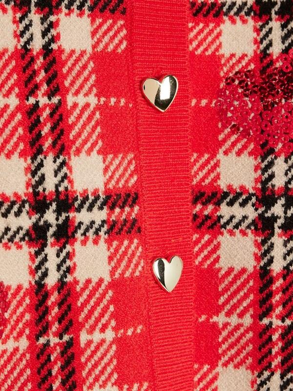 Seraphine River Island Red Tartan Sequin Cardigan & Skirt Set