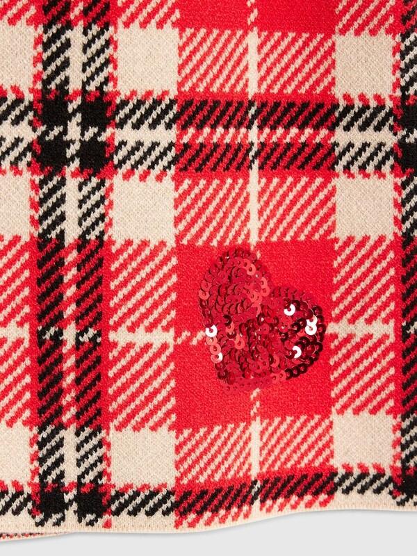 Seraphine River Island Red Tartan Sequin Cardigan & Skirt Set