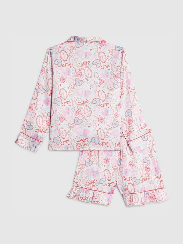Seraphine River Island White Love Heart Satin Pyjamas
