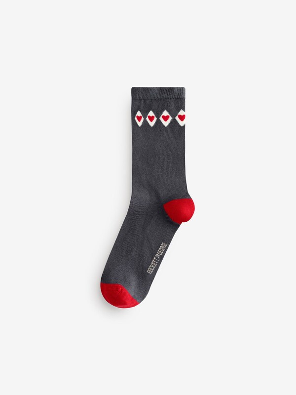 Seraphine Rockett St George Black/White Spot And Harlequin 4 Pack Socks