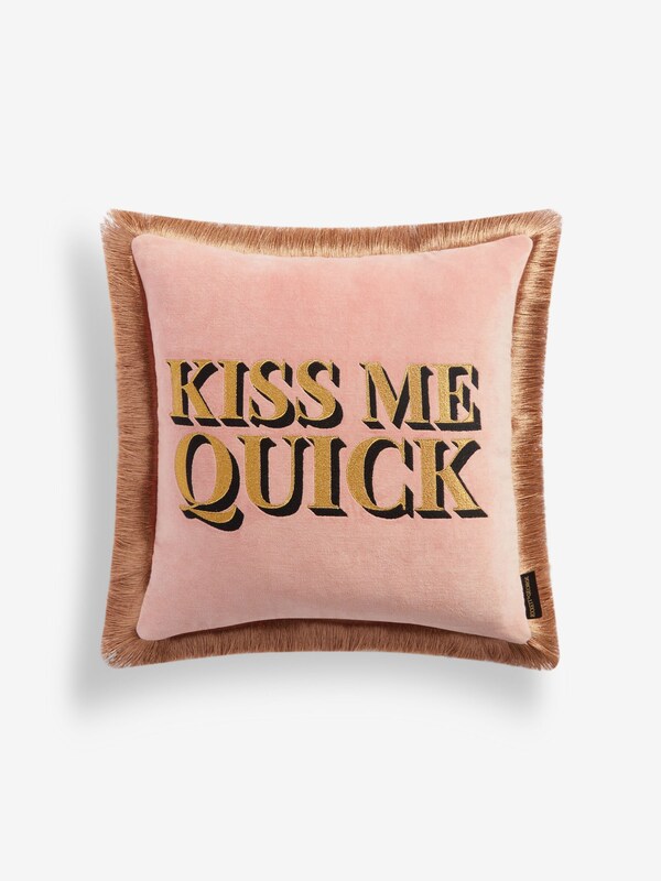 Seraphine Rockett St George Kiss Me Quick Velvet Fringe Filled Cushion