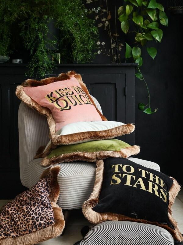 Seraphine Rockett St George Leopard Love Velvet Fringe Cushion