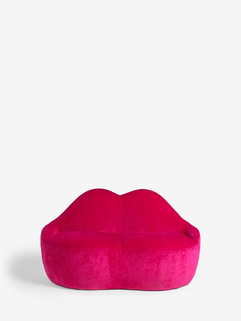 seraphine Rockett St George Luxe Needlecord Velvet Harrys Pink Luscious Lips Small 2 Seater Sofa