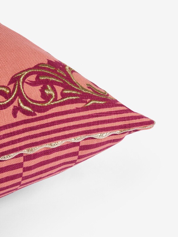 Seraphine Rockett St George Pink Bad Decisions Embroidered Slogan Cushion