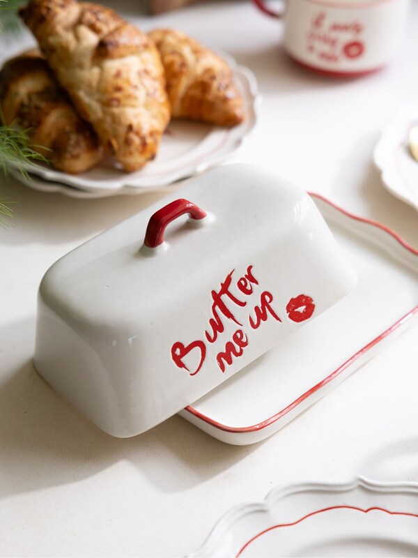 Seraphine Rockett St George Red/Cream Lipstick Butter Dish