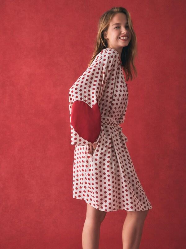 Seraphine Rockett St George Red/White Polka Dot Hearts Short Robe
