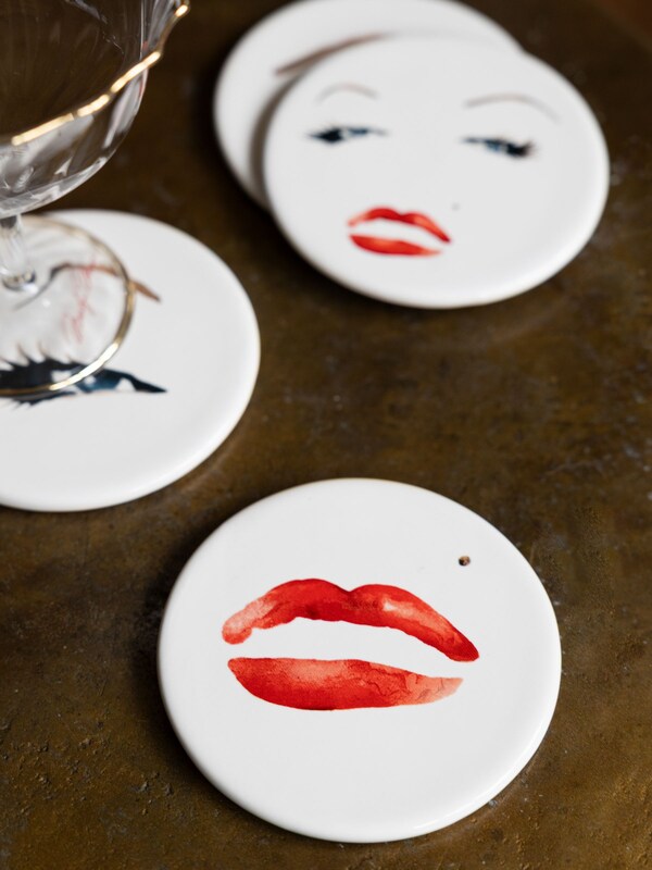 Seraphine Rockett St George Set Of 4 Cream Marilyn Monroe Coasters