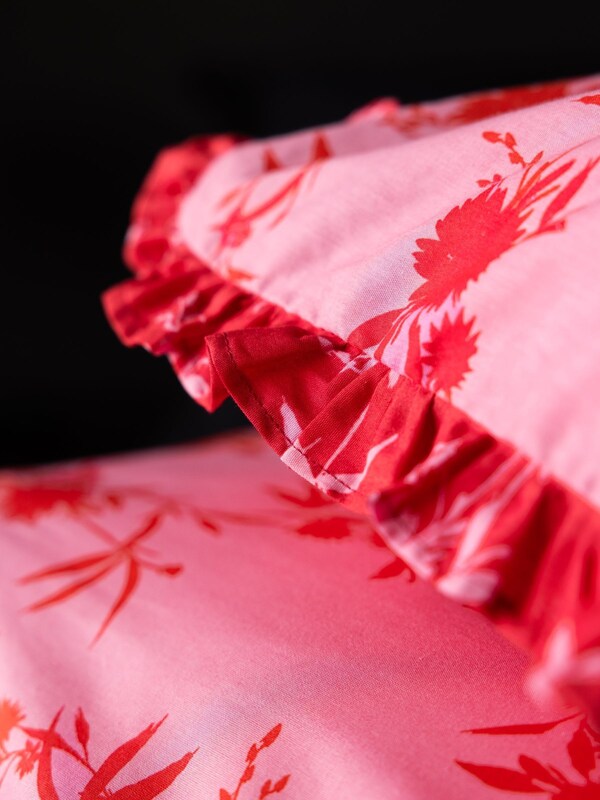 Seraphine Rockett St George Sunset Floral Frill 180 Thread Count Duvet Cover And Pillowcase Set