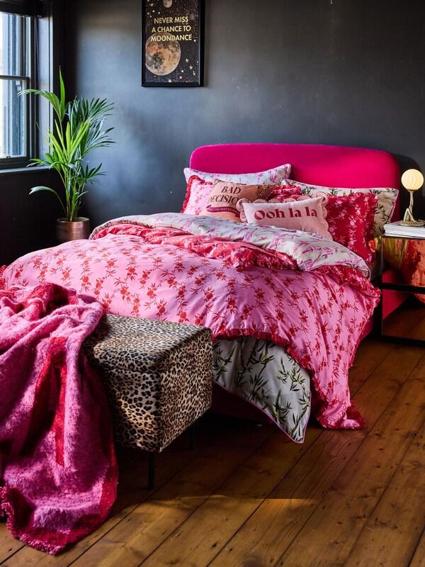 Seraphine Rockett St George Sunset Floral Frill 180 Thread Count Duvet Cover And Pillowcase Set