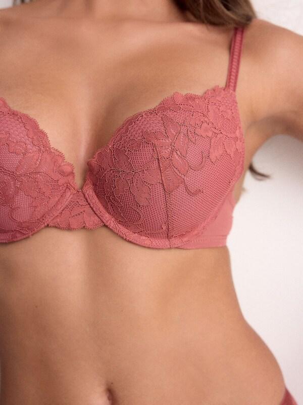 Seraphine Rose/Light Pink Push Up Plunge Lace Bras 2 Pack