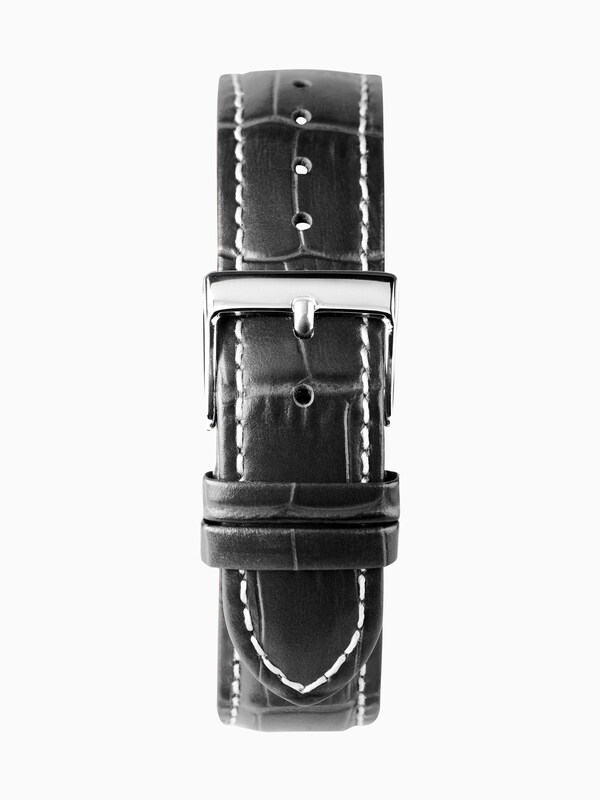 Seraphine Sekonda Mens Archer 40mm Analogue Watch With Silver Case And Leather Strap With Dial