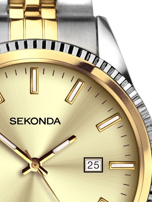 Seraphine Sekonda Mens Classic 40mm King Watch Stainless Steel Bracelet Dial