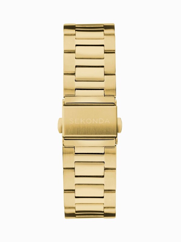 Seraphine Sekonda Mens Gold Tone 43mm Analogue Watch With Case And Stainless Steel Bracelet With Black Dial