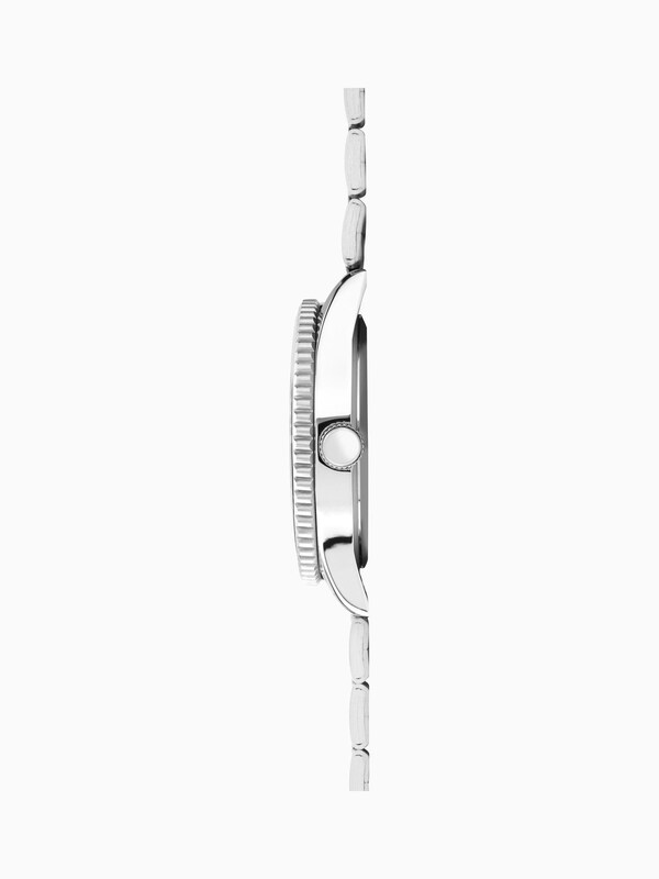 Seraphine Sekonda Mens Silver Tone Ocean 43mm Analogue Watch With Case And Stainless Steel Bracelet With Blue Dial