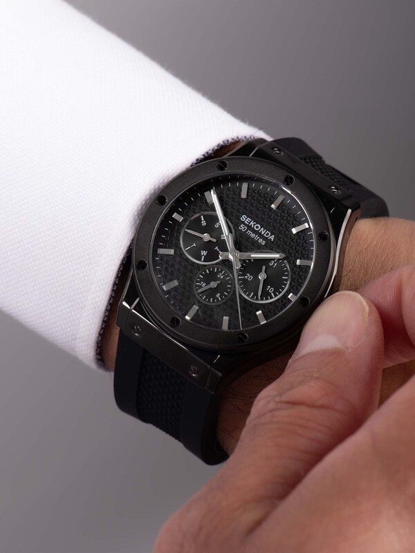 Seraphine Sekonda Mens Sports 42mm Titan Watch In Silicone Strap Dial