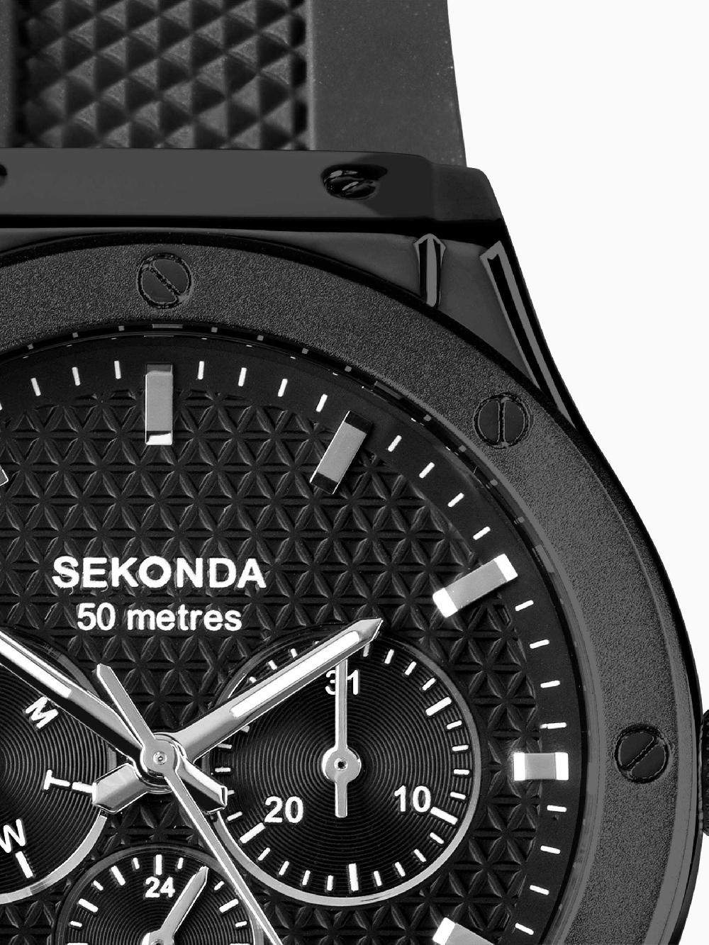 seraphine Sekonda Mens Sports 42mm Titan Watch in Silicone Strap Dial