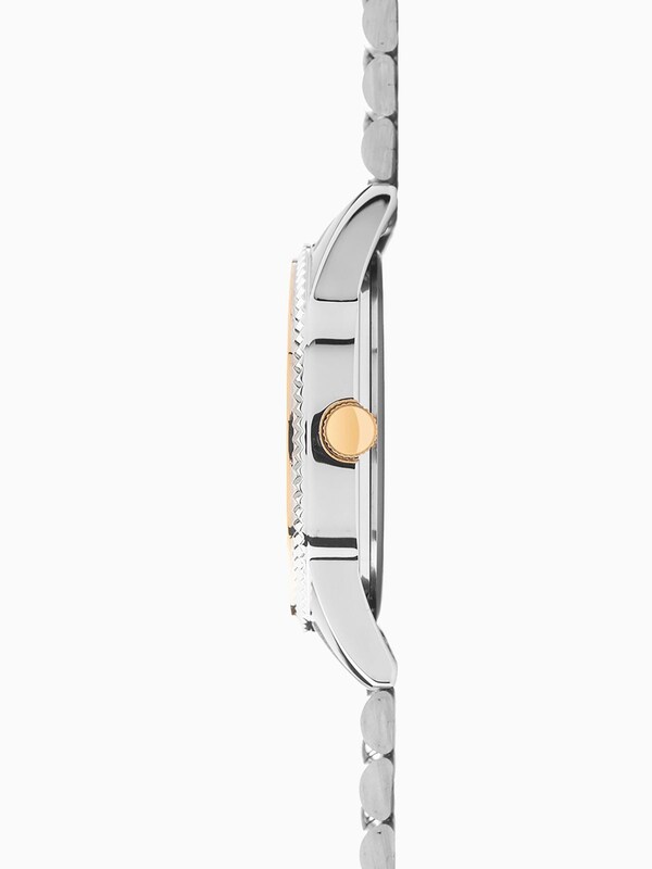 Seraphine Sekonda Mens Two Tone Stainless Steel Bracelet Black Watch