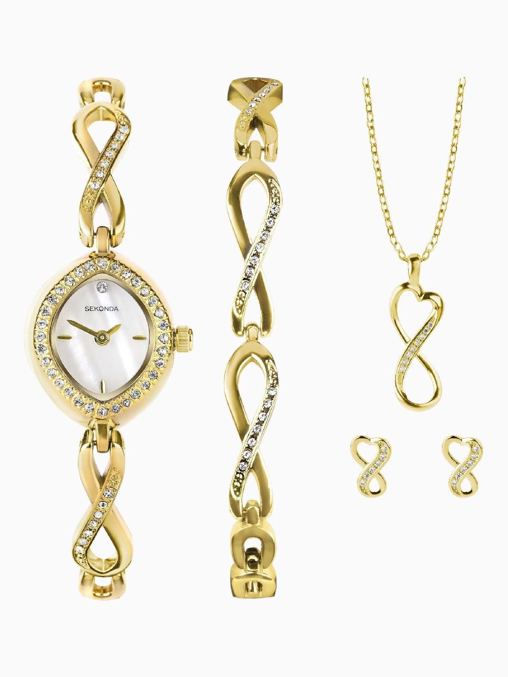 seraphine Sekonda Womens 18mm Analogue Giftset Case And Alloy Bracelet With Dial