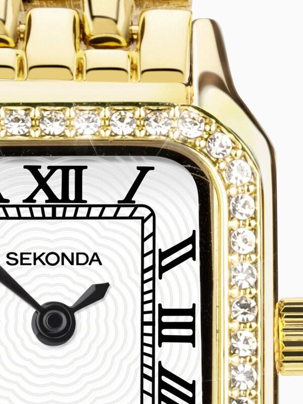 Seraphine Sekonda Womens Monica 20mm Analogue Gold Tone Watch With Case And Alloy Bracelet With White Dial