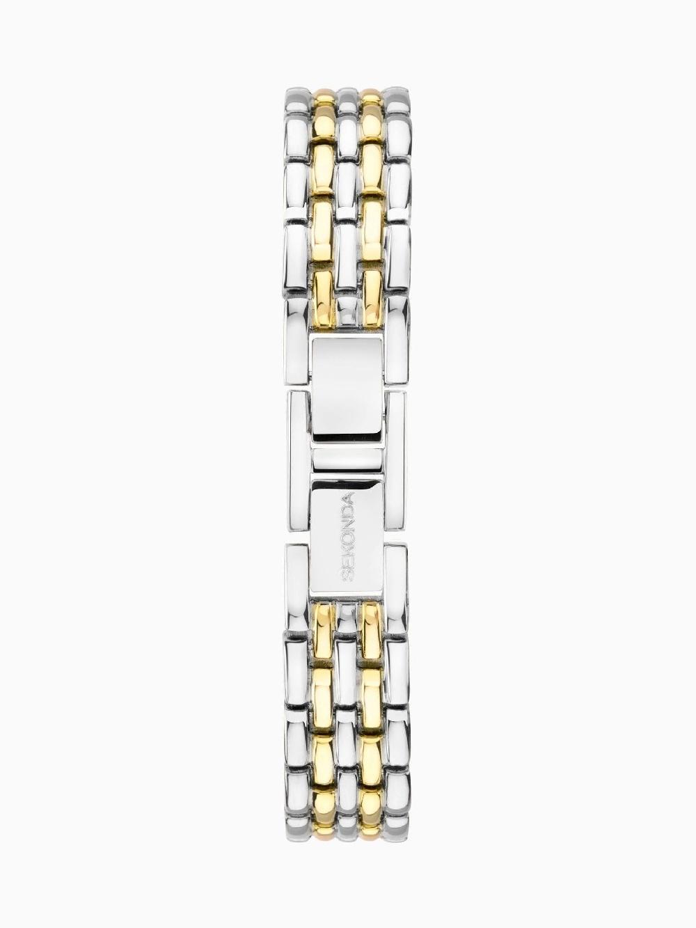 seraphine Sekonda Womens Monica 20mm Analogue Silver Tone Watch With Two Tone Case And Alloy Bracelet With White Dial
