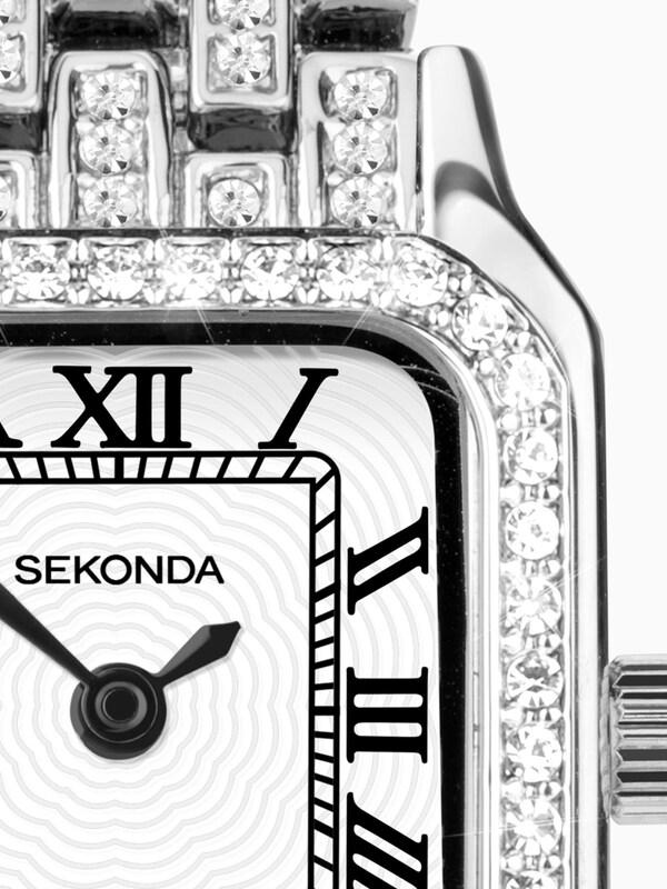 Seraphine Sekonda Womens Monica 22mm Analogue Silver Tone Watch With Case And Alloy Bracelet With White Dial