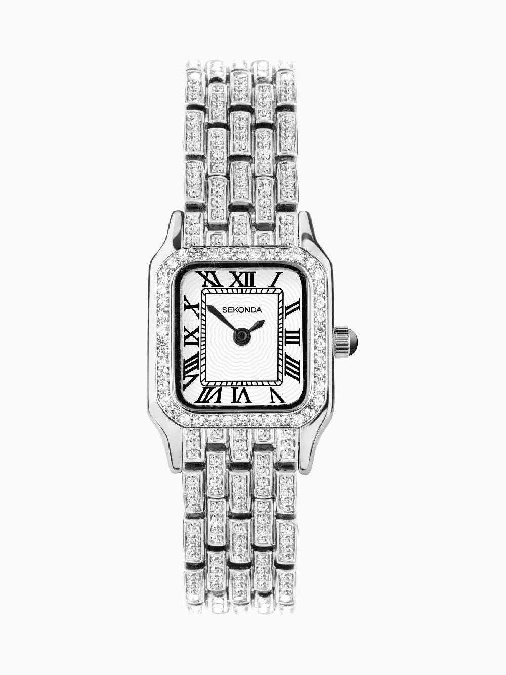 seraphine Sekonda Womens Monica 22mm Analogue Silver Tone Watch With Case And Alloy Bracelet With White Dial