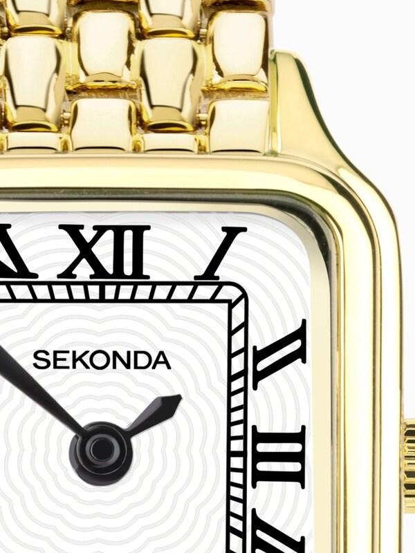 Seraphine Sekonda Womens Monica 30mm Analogue Gold Tone Watch With Case And Alloy Bracelet With White Dial