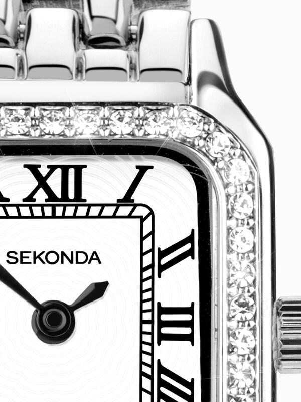 Seraphine Sekonda Womens Silver Tone Monica 21mm Analogue Watch With Case And Alloy Bracelet With White Dial