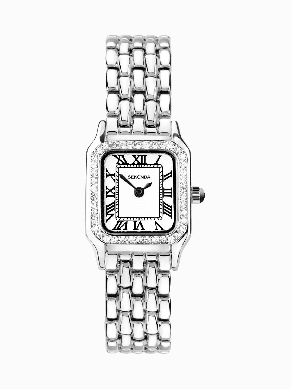 seraphine Sekonda Womens Silver Tone Monica 21mm Analogue Watch With Case And Alloy Bracelet With White Dial