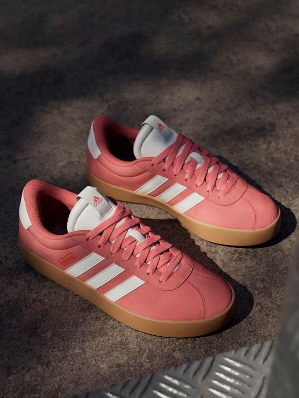 Seraphine Adidas Red Dark VL Court 3.0 Trainers