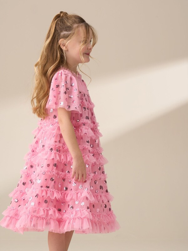 Seraphine Angel & Rocket Pink Bea Mesh Frill Dress