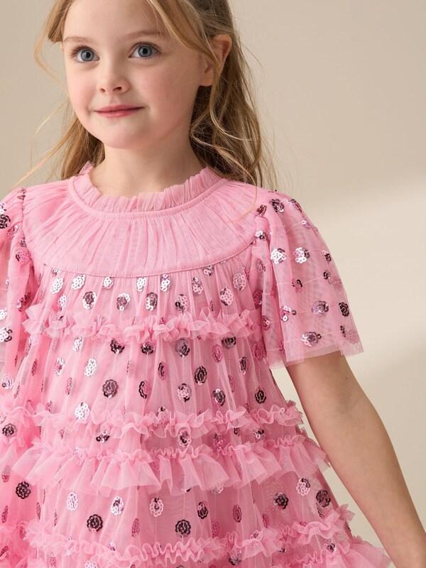 Seraphine Angel & Rocket Pink Bea Mesh Frill Dress