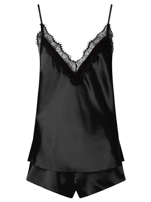 Seraphine Ann Summers Black Cerise Satin Cami Set