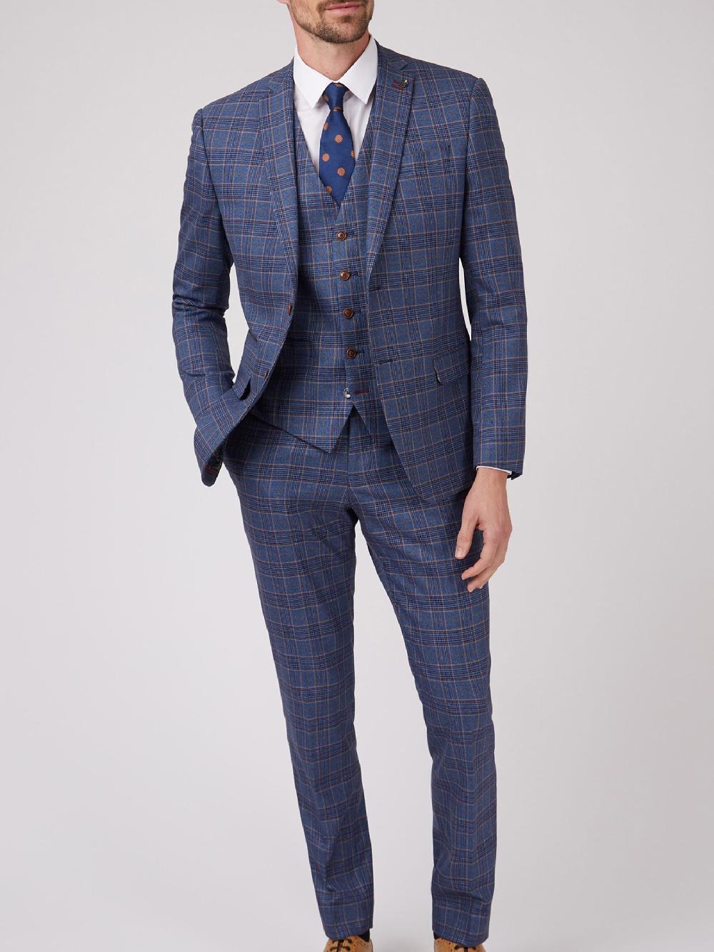 seraphine Antique Rogue Blue Overcheck Jacket