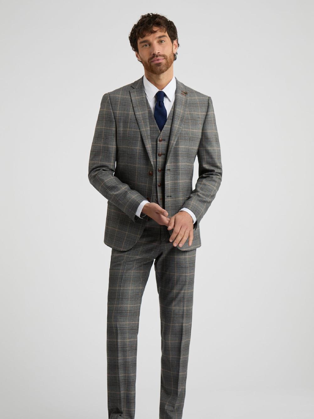 seraphine Antique Rogue Grey Bailey Check Jacket