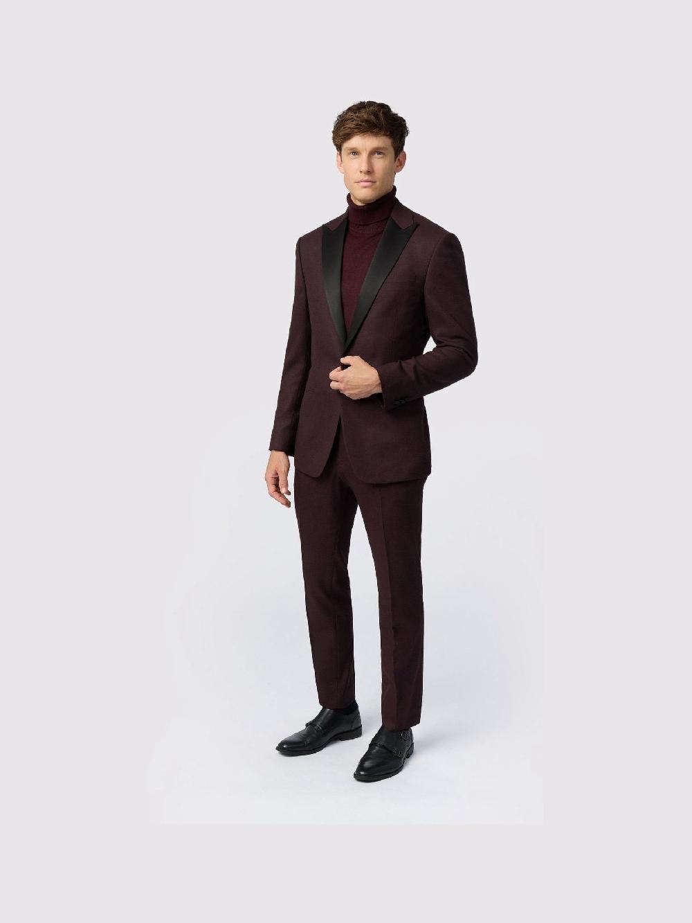 seraphine Antique Rogue Red Texture Dinner Jacket